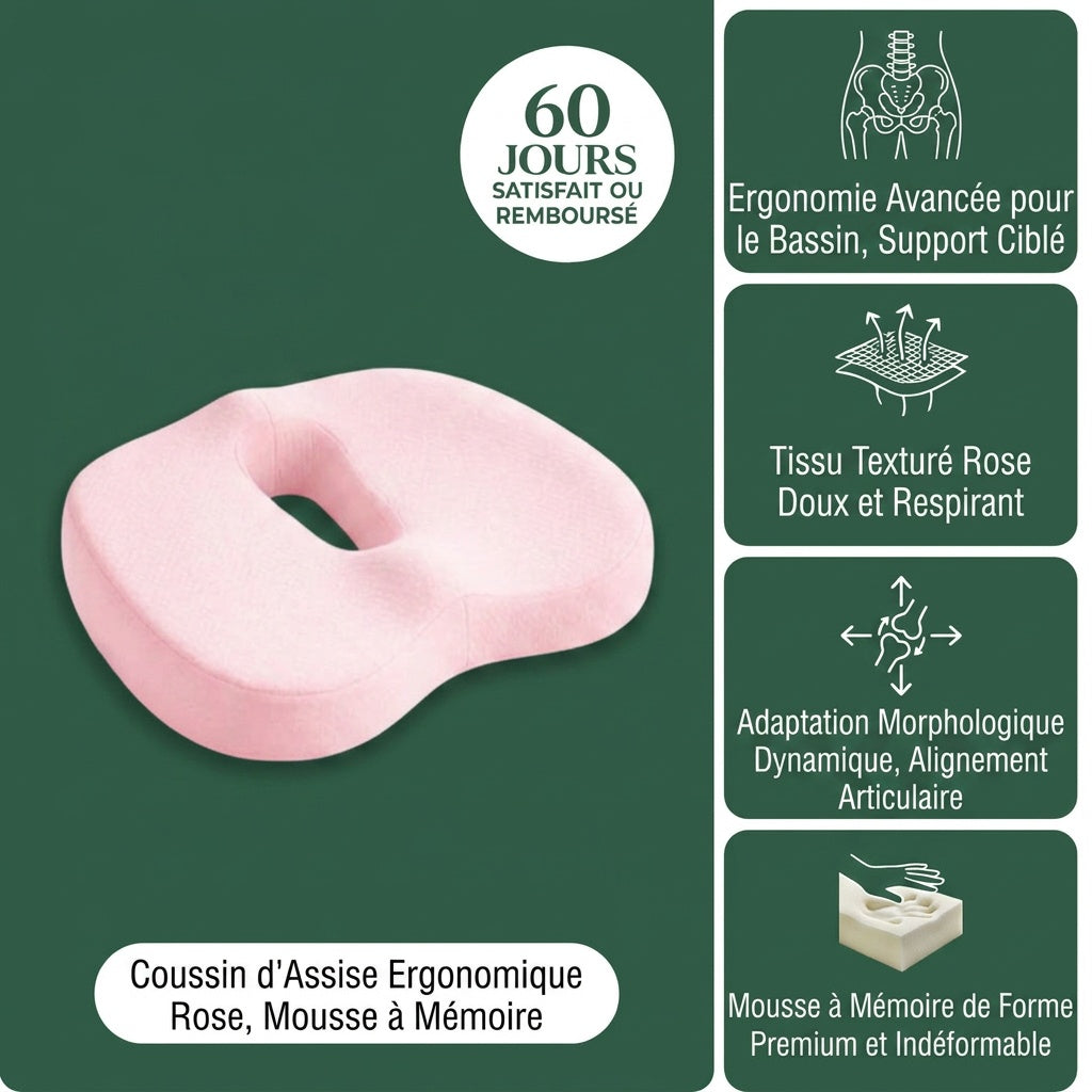 Coussin D'assise Pro - Coccyx Protégé Longue Durée