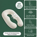 Coussin de grossesse forme A gris – vue 1