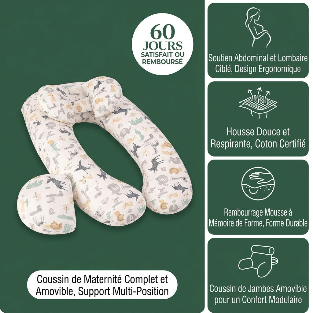 Coussin Grossesse Deluxe - Maternité Confort Maximal