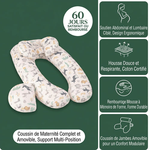 Coussin Grossesse Deluxe - Maternité Confort Maximal