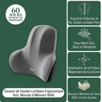 Dossier lombaire seul – Gris clair – vue 1