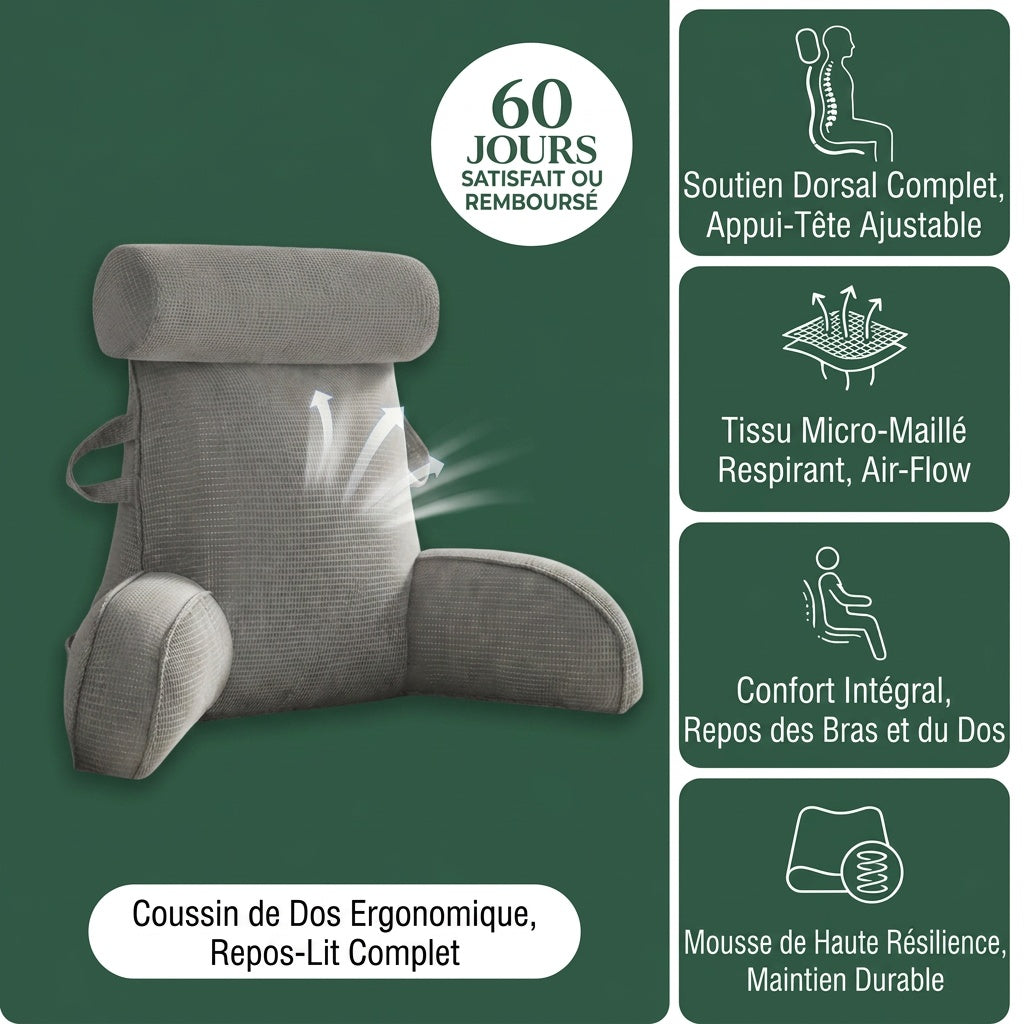 Coussin Soutien Premium - Dos Protégé Certifié